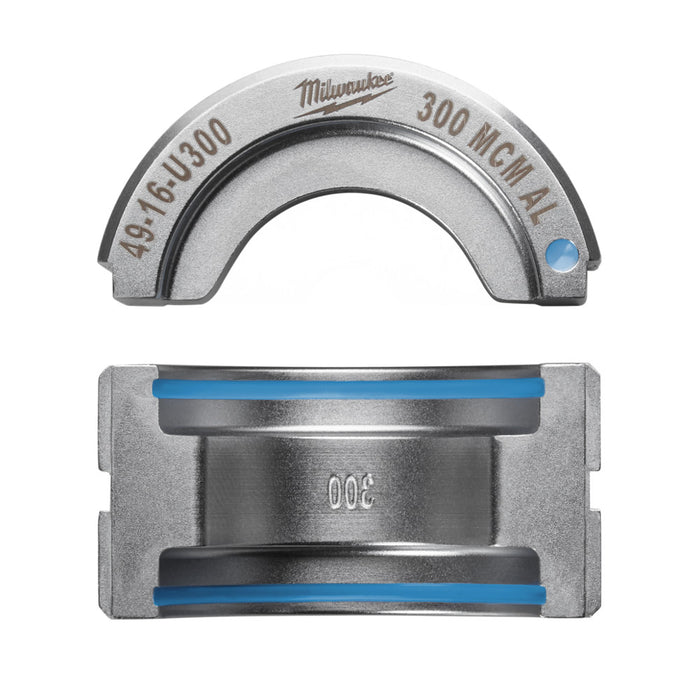 Troquel estilo U de aluminio MILWAUKEE de 300 MCM 