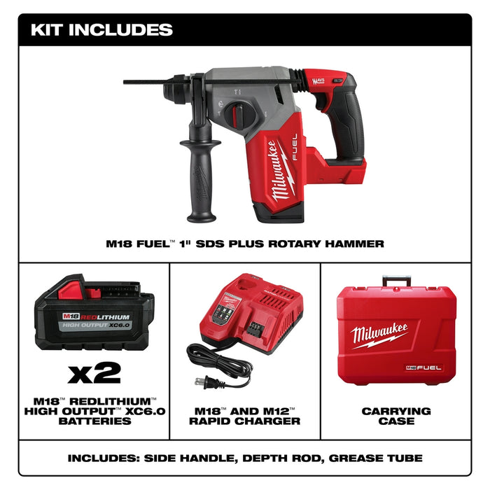 MILWAUKEE M18 FUEL™ 1" SDS PLUS Rotary Hammer Kit