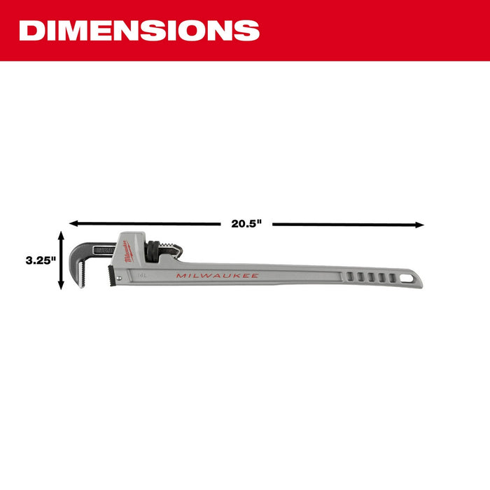 MILWAUKEE 14L Aluminum Pipe Wrench w/ POWERLENGTH Handle