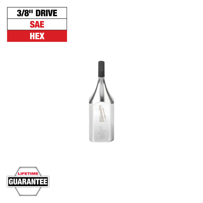 MILWAUKEE 3/8" Drive Hex Bit Sockets - SAE