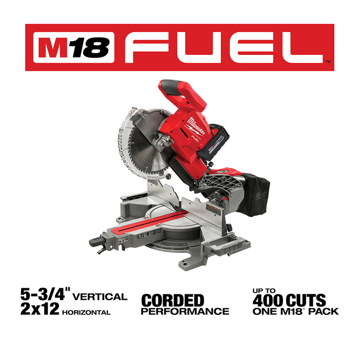 MILWAUKEE M18 FUEL™ 10" Dual Bevel Sliding Compound Miter Saw Kit