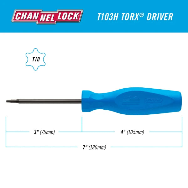 CHANNELLOCK TORX® T10 X 3" Screwdriver