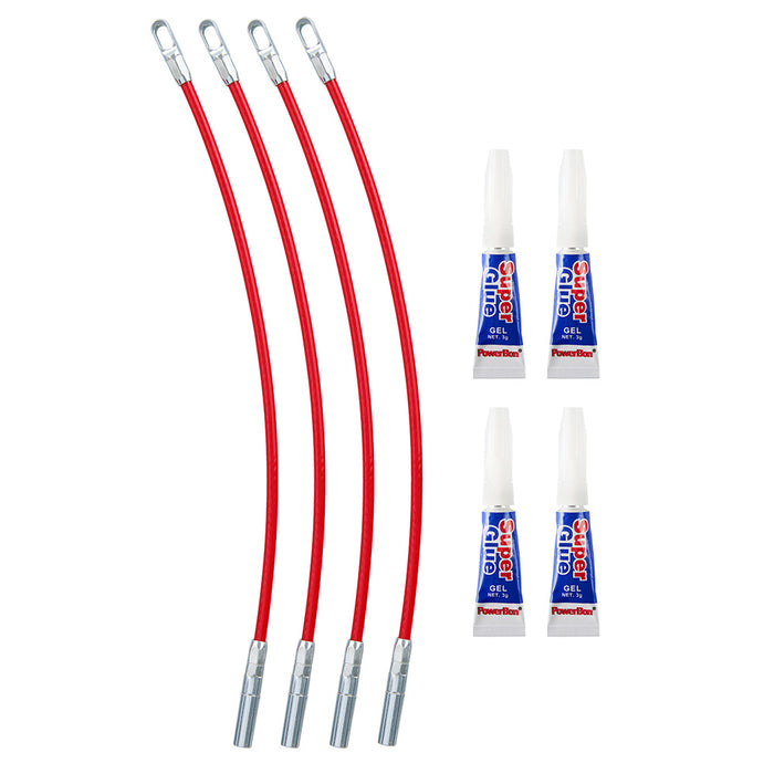 Cinta guía de poliéster MILWAUKEE de repuesto, líder de metal flexible (PAQUETE DE 4)