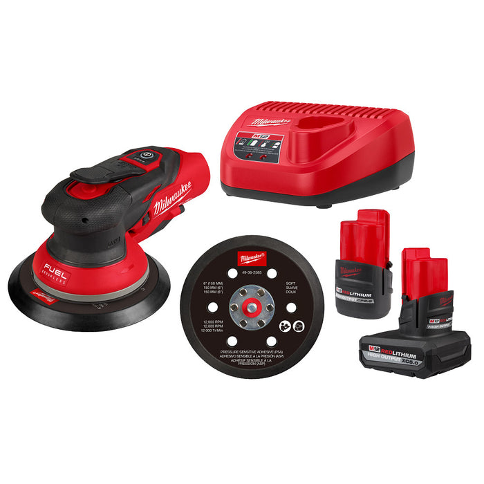 MILWAUKEE M12 FUEL™ 6" (3/32") Random Orbital Sander Kit