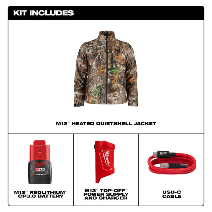 MILWAUKEE M12™ QUIETSHELL Heated RealTree Xtra Camouflage Jacket Kit