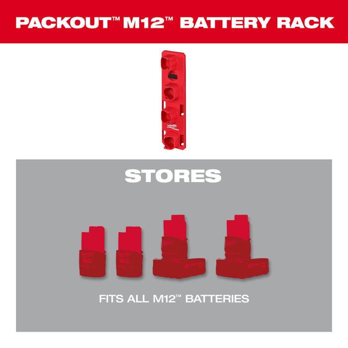 MILWAUKEE PACKOUT™ M12™ Battery Rack