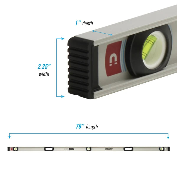 CHANNELLOCK 78" I-Beam Level, Magnetic