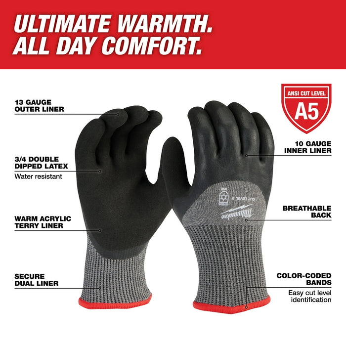 Guantes sumergidos de invierno MILWAUKEE Cut Level 5