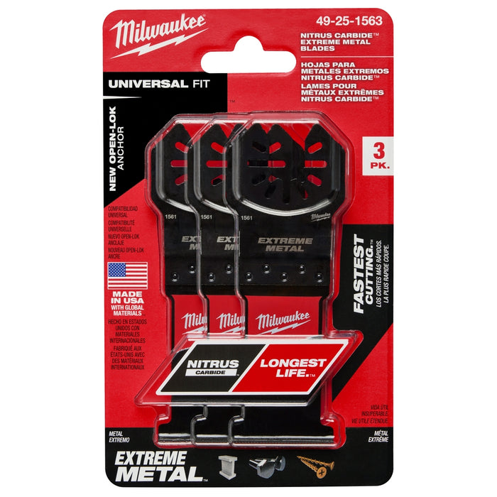 MILWAUKEE NITRUS CARBIDE™ Extreme Metal Universal Fit OPEN-LOK™ Multi-Tool Blade