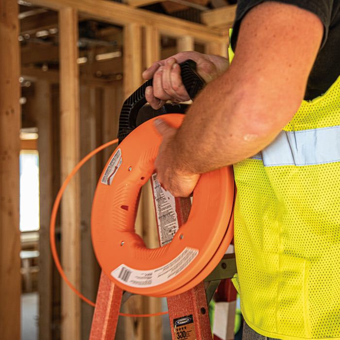 KLEIN TOOLS 100' Multi-Groove Fiberglass Fish Tape w/ Nylon Tip