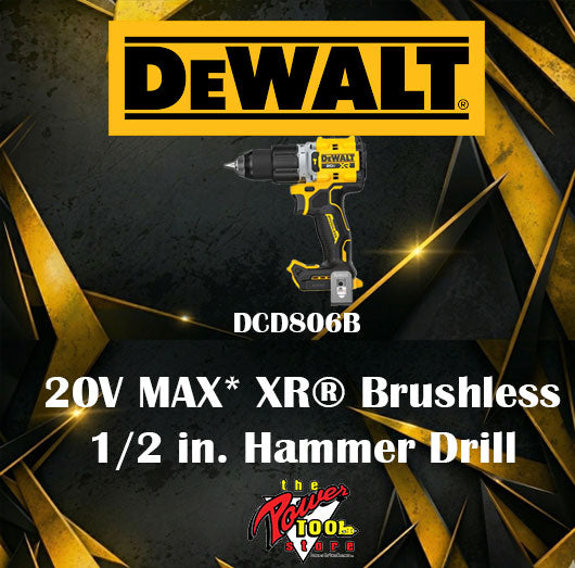 DEWALT 20V MAX XR 5.0Ah Lithium-Ion Battery 2-Pack (DCB205-2) + FREE DCD806B 20V MAX* XR® Brushless 1/2 in. Hammer Drill (Tool Only)