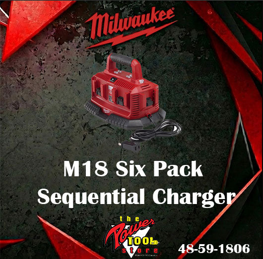 Milwaukee M18 REDLITHIUM XC 5.0 Extended Capacity Battery 2-Pack 48-11-1852 + FREE M18 Six Pack Sequential Charger