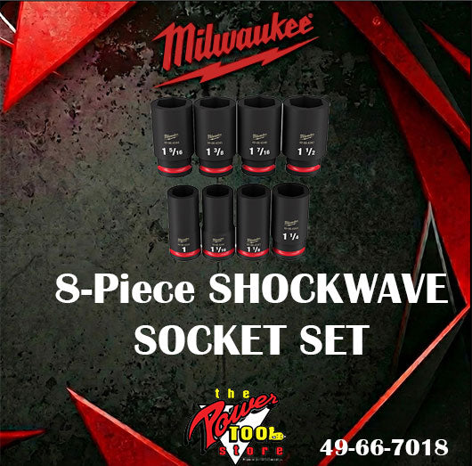 Milwaukee M18 FUEL w/ ONE-KEY High Torque 3/4” Impact Wrench with Friction Ring Kit 2864-22R + FREE 8-Piece SHOCKWAVE Impact Duty 3/4 in. Drive SAE Deep 6 Point Socket Set 49-66-7018