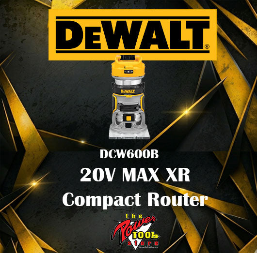 DEWALT 20V MAX XR 5.0Ah Lithium-Ion Battery 2-Pack (DCB205-2) + FREE DCW600B 20V MAX XR Brushless Cordless Compact Router - Bare Tool