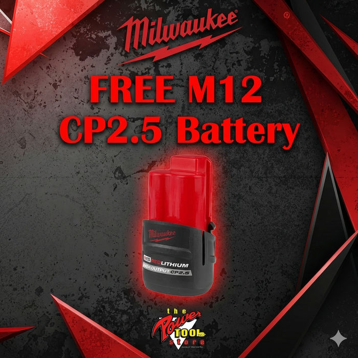 Milwaukee M12 Radio + Charger M12 2951-20 + FREE M12 CP2.5 Battery 48-11-2425