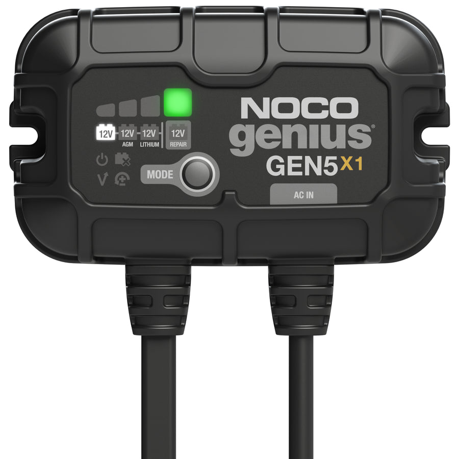 NOCO 1-Bank, 5-Amp On-Board Battery Charger, Battery Maintainer, & Battery Desulfator