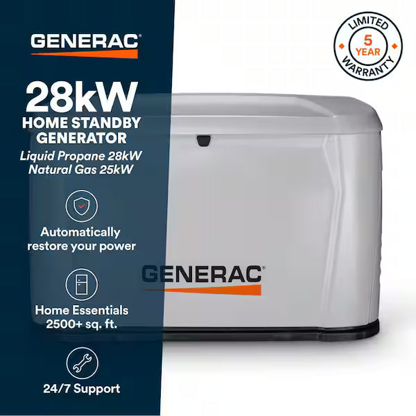 Generac Next Generation 28,000 Watt Air-Cooled Whole House Home Standby Generator 7282