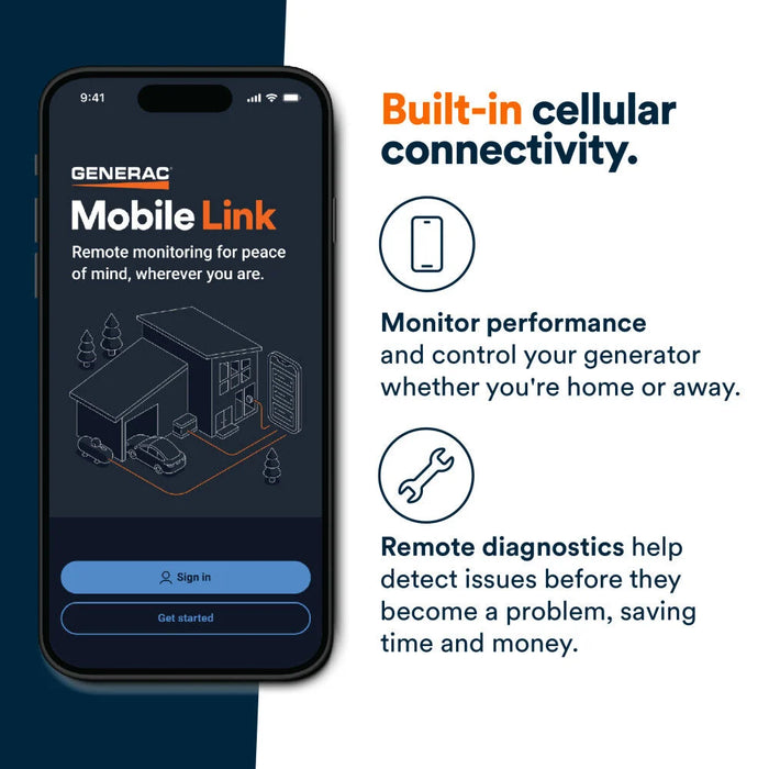 Generac Next Generation 10000 Watt 10kW Dual Fuel 50 State Air Cooled Home Standby Generator 7257