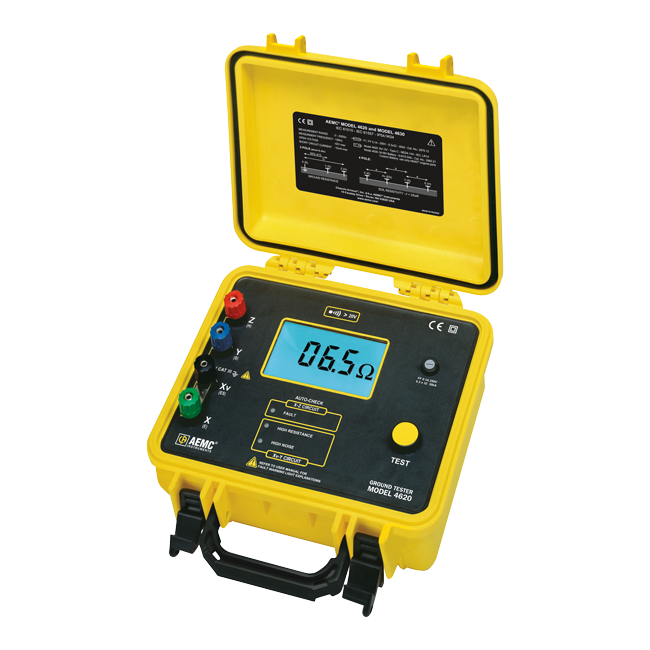 AEMC 2135.21 Ground Resistance Tester Model 4620 Kit - 500ft