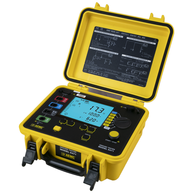 AEMC 2135.50 Ground Resistance Tester Model 6471 Kit-300ft