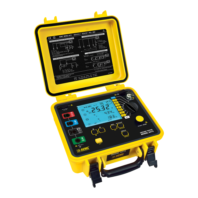 AEMC 2135.53 Ground Resistance Tester Model 6472 Kit-300ft (Cat #2135.51 & Cat. #2135.36)