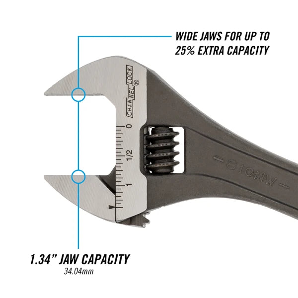CHANNELLOCK 2pc Adjustable Wrench Set