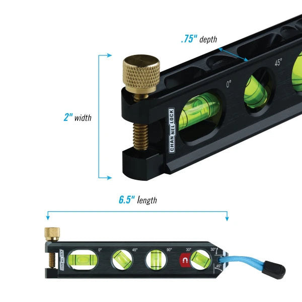 CHANNELLOCK 6.5" Billet Torpedo Level, Magnetic