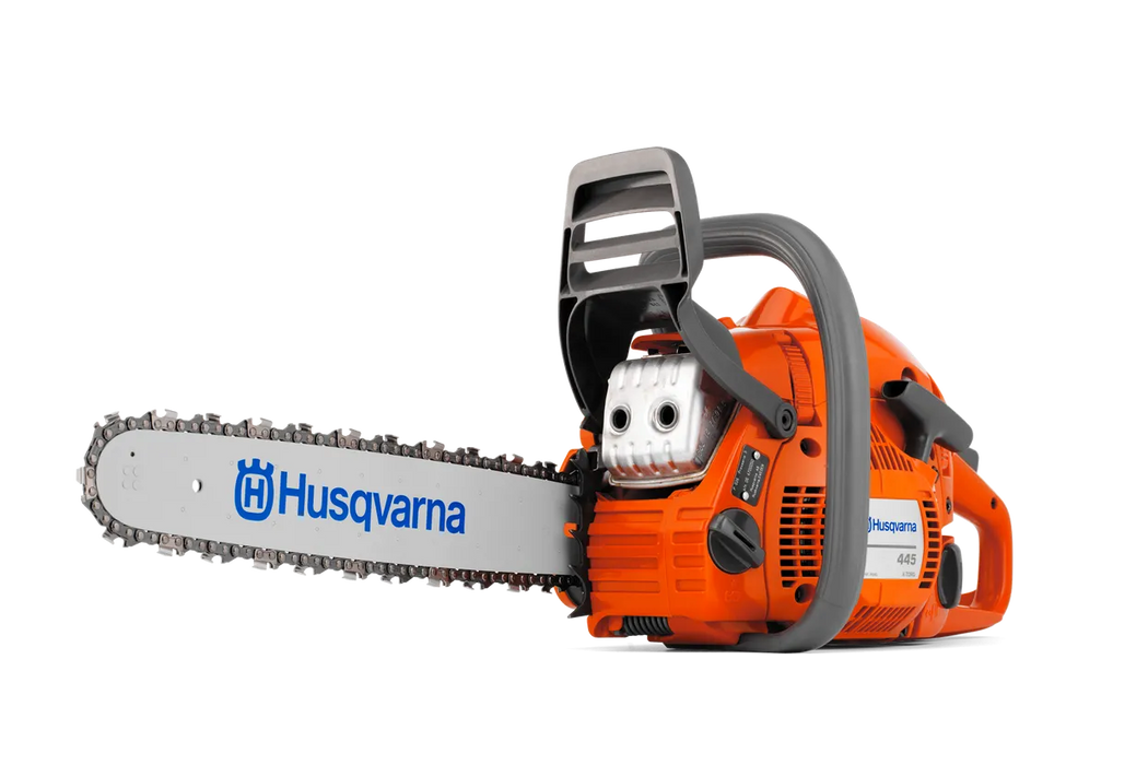 Husqvarna 445 50.2-cc 18 inch Gas Chainsaw, 0.050" Gauge and .325" Pitch 970613018