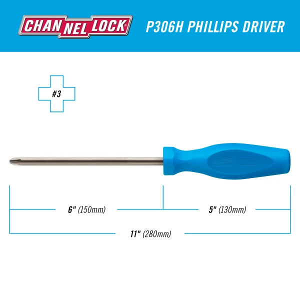 CHANNELLOCK PHILLIPS® #3 x 6" Screwdriver