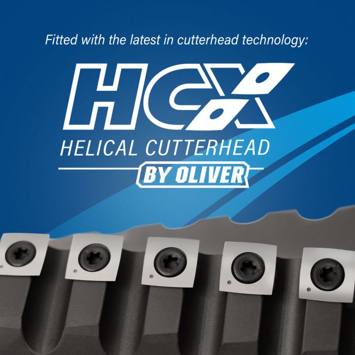 Oliver Machinery 16" Parallelogram Jointer with Oliver HCX Helical Cutterhead 5HP, 1Ph