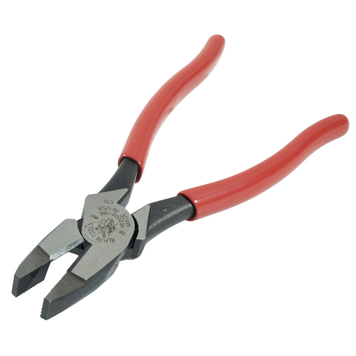 KLEIN TOOLS 9" New England Nose High Leverage Side Cutting Pliers w/ Thicker Dipped Handles