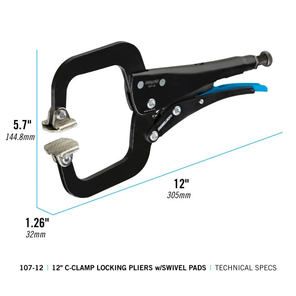 CHANNELLOCK 12" C-Clamp Locking Pliers