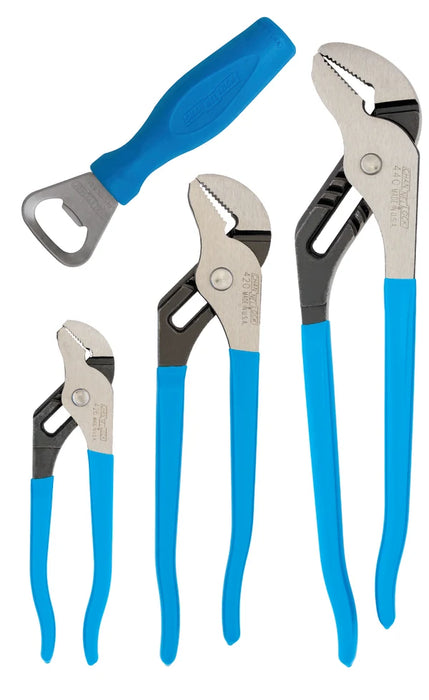 CHANNELLOCK 3pc Tongue & Groove Set with Bottle opener