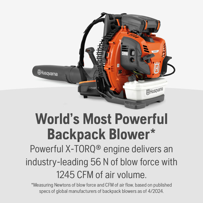 Husqvarna 590BTS 79-cc 1,245-CFM 216-MPH Professional Gas Backpack Leaf Blower 970551002