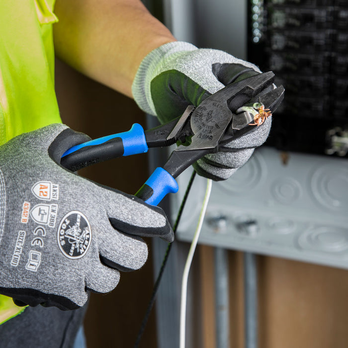 KLEIN TOOLS 9" Fish Tape Pull/Crimping Lineman's Pliers