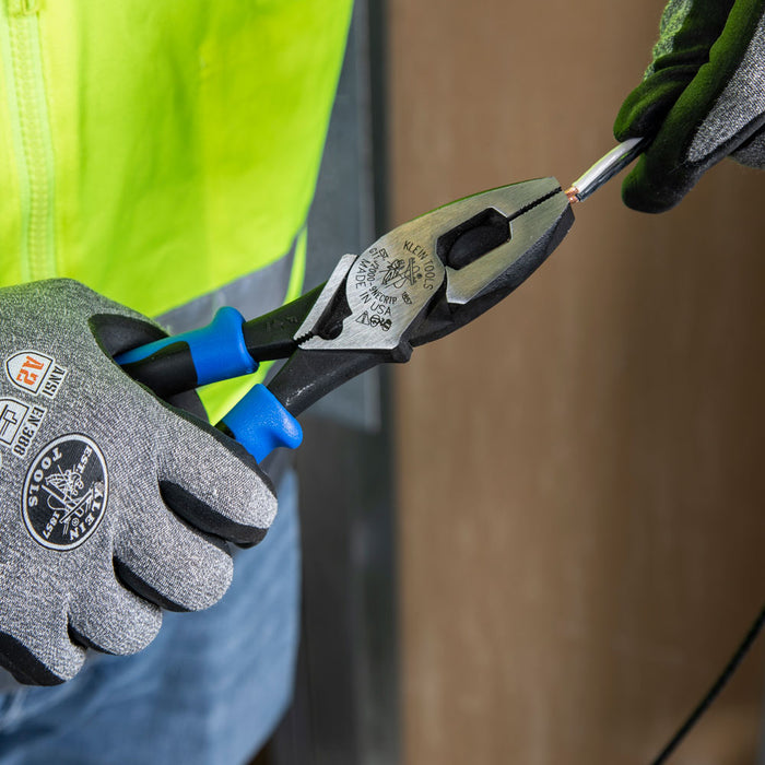 KLEIN TOOLS 9" Fish Tape Pull/Crimping Lineman's Pliers