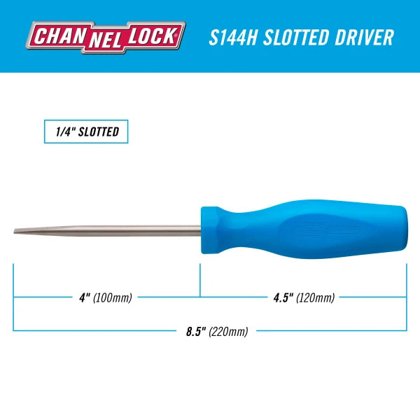 CHANNELLOCK Slotted 1/4" x 4" Screwdriver