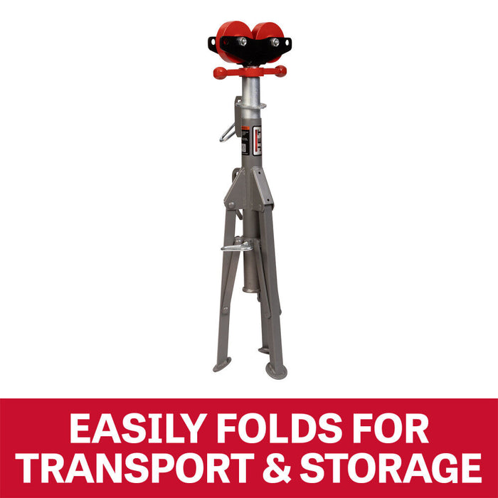 JET Folding Pipe Jack Stand with Steel Rollers JT1-2404