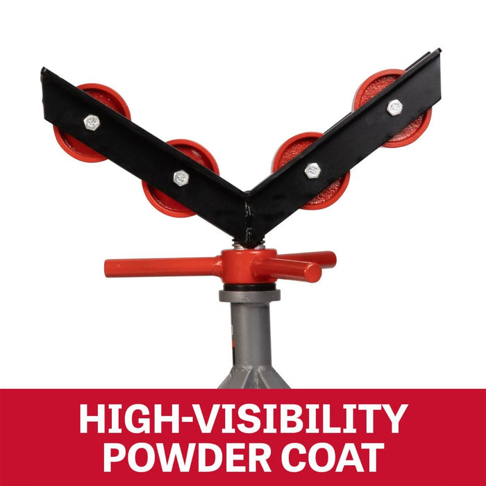 JET JT1-2405 5-Leg Pipe Jack Stand w/ Casters & Steel Rollers (JPJ-5LG-SR)