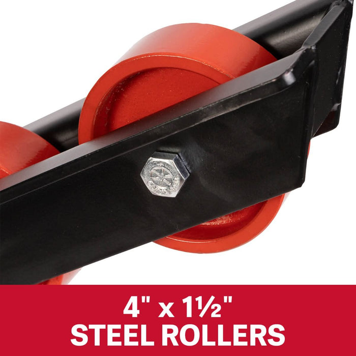 JET JT1-2405 5-Leg Pipe Jack Stand w/ Casters & Steel Rollers (JPJ-5LG-SR)