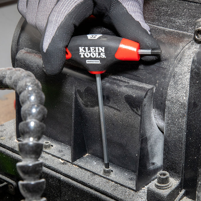 KLEIN TOOLS JOURNEYMAN™ 10 PC. 4" SAE T-Handle Hex Key Set w/ Stand