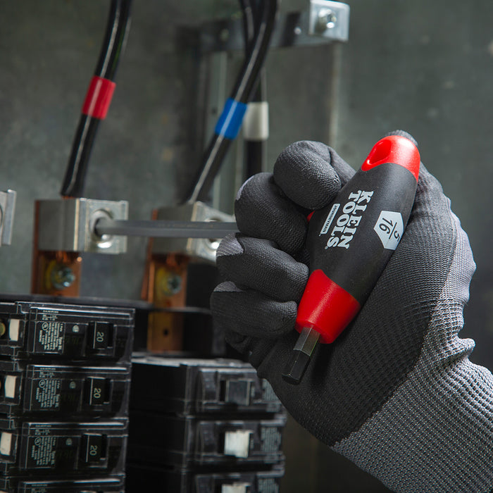 KLEIN TOOLS JOURNEYMAN™ 10 PC. 6" SAE T-Handle Hex Key Set w/ Stand