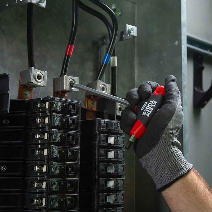 KLEIN TOOLS JOURNEYMAN™ 10 PC. 6" SAE Ball-End T-Handle Hex Key Set w/ Stand