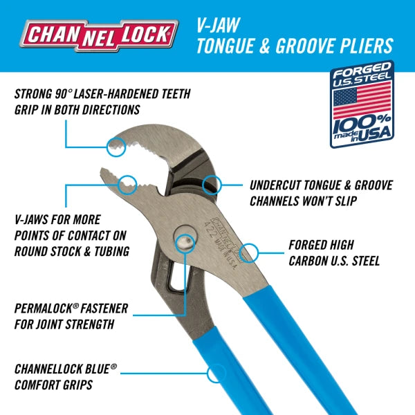 CHANNELLOCK 9.5" Tongue & Groove Pliers