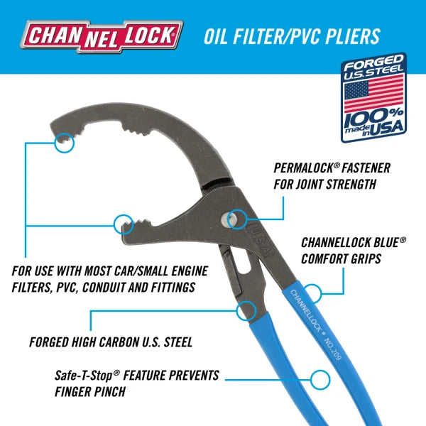 CHANNELLOCK 9" Oil Filter/ PVC Plier