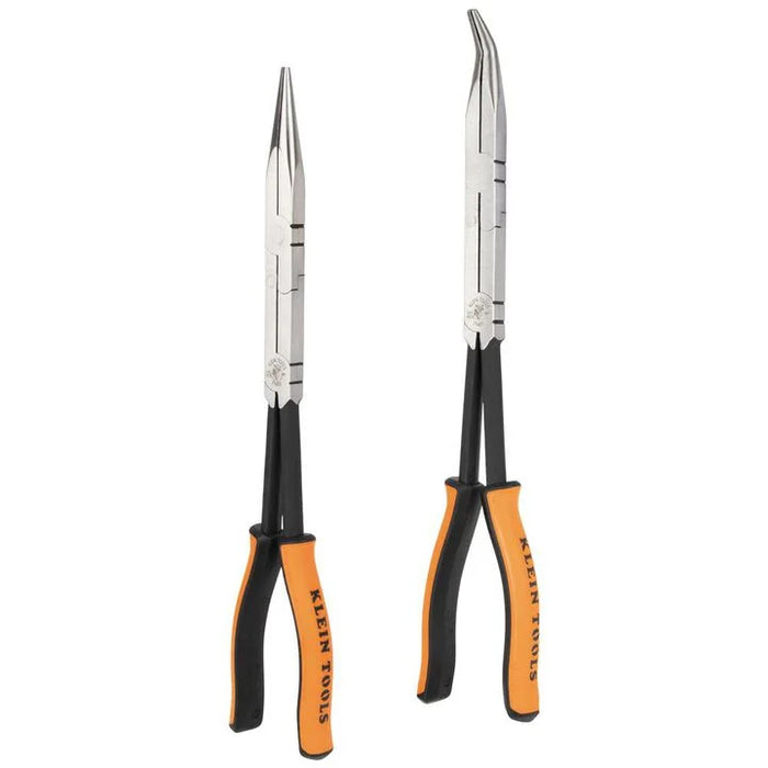 Klein Tools Long Reach Needle Nose and Bent Nose Pliers Set, 13-Inch, 2-Piece