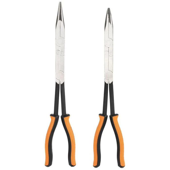 Klein Tools Long Reach Needle Nose and Bent Nose Pliers Set, 13-Inch, 2-Piece