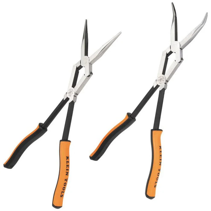 Klein Tools Long Reach Needle Nose and Bent Nose Pliers Set, 13-Inch, 2-Piece