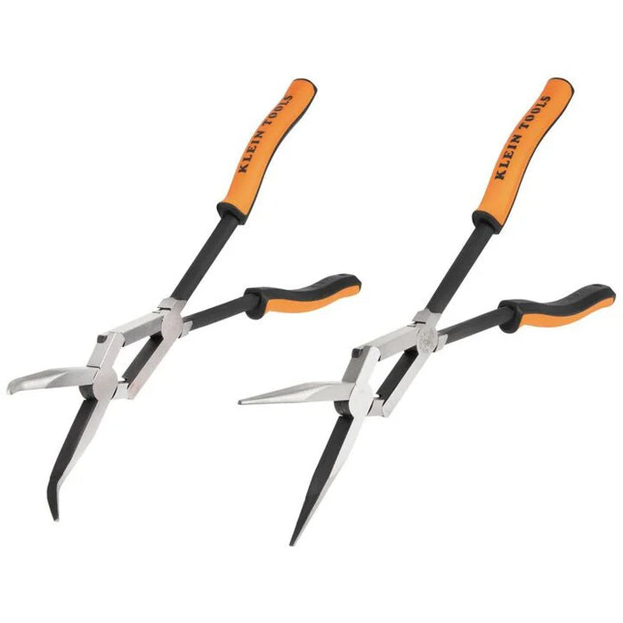 Klein Tools Long Reach Needle Nose and Bent Nose Pliers Set, 13-Inch, 2-Piece