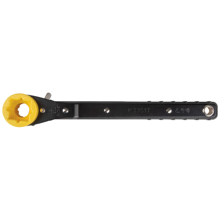 KLEIN TOOLS 4-IN-1 Lineman's Ratcheting Wrench